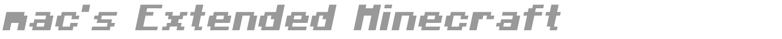 Mac's Minecraft font preview